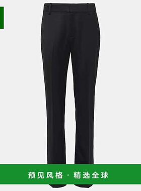 香港直邮NILI LOTAN 女士 Evan 羊毛直筒长裤 black黑色 舒适时尚