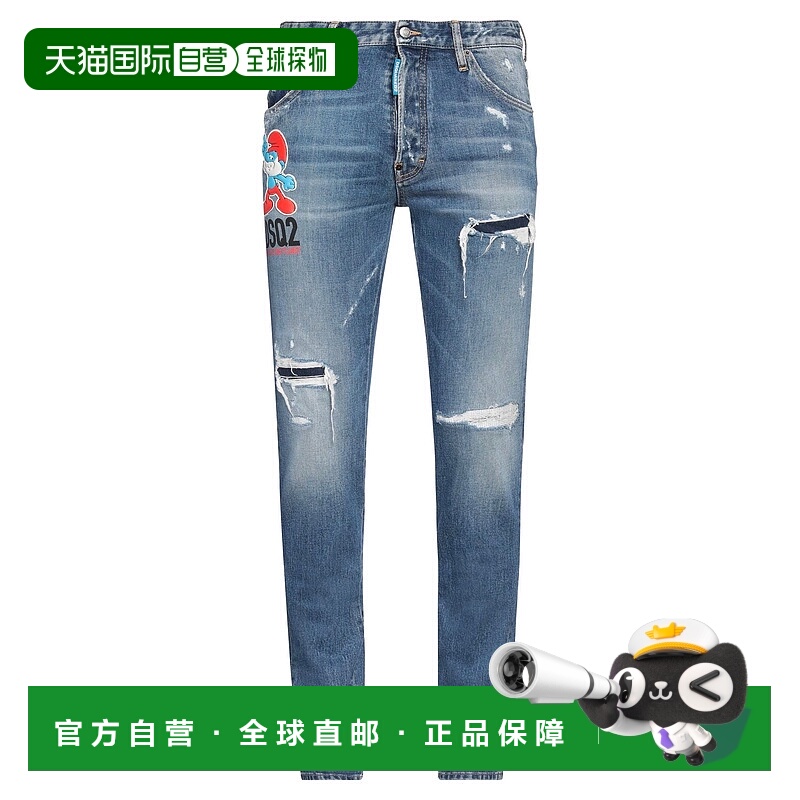 1h可退 香港直邮Dsquared2 二次方 男士 牛仔长裤 blue蓝色 舒适