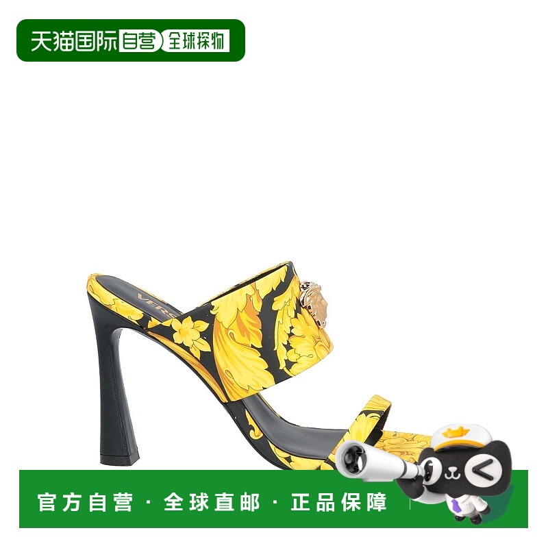 1h可退 香港直邮Versace 范思哲 女士 凉鞋 yellow黄色 舒适时尚