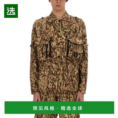 1h可退 香港直邮South2 West8 男士 迷彩色印花夹克 OT462HORNCAM