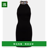 black黑色 1h可退 舒适时 水晶装 饰迷你连衣裙 香港直邮AREA 女士