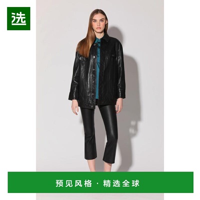 1h可退 【美国直邮】Walter Baker萨顿夹克黑色 VT洗皮 女装皮衣