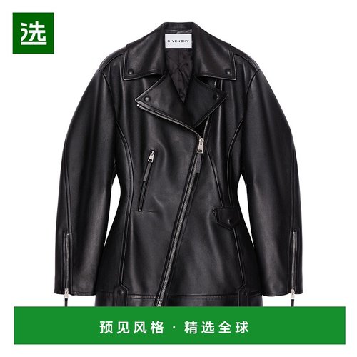 香港直邮Givenchy 翻领长袖皮夹克 BW00SR61VD
