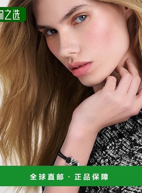 自营1h可退 欧洲直邮LV路易威登 Bloom Strass女士银色金属logo标