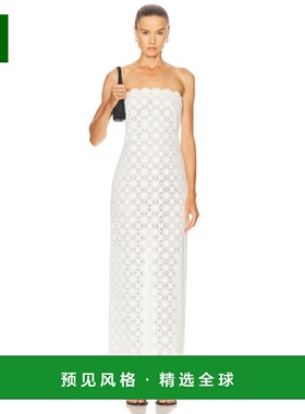 1h可退 香港直邮ST.AGNI 女士 Doily 柱型连衣裙 S25920WHT