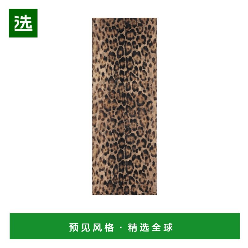 香港直邮Celine 豹纹印花羊绒平纹细布披肩 2AWF0325V.高端时尚