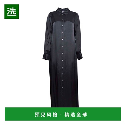 香港直邮ASPESI 女士连衣裙 2911C32801241 SS2025 黑色 纽扣长袖