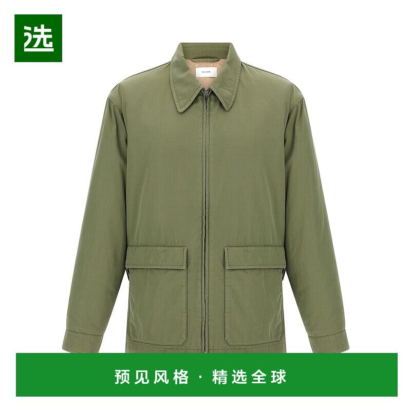 香港直邮The Row 男士 SAGE JUSTO 绿色棉混纺夹克 1140W3670
