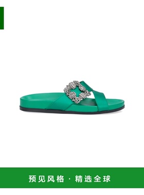 1h可退 香港直邮MANOLO BLAHNIK 莫罗·伯拉尼克 女士 绿色凉鞋 2