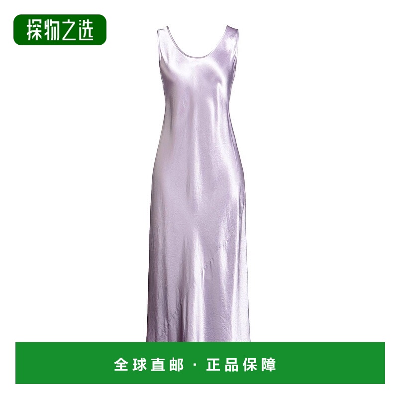 香港直邮MaxMara 麦斯玛拉 女士 中长连衣裙 purple紫色 舒适时尚