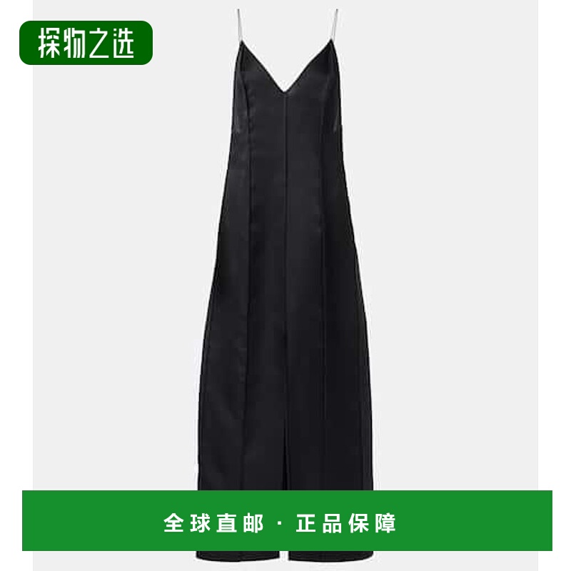 1h可退 香港直邮KHAITE 女士 Tully 真丝薄纱吊带连衣裙