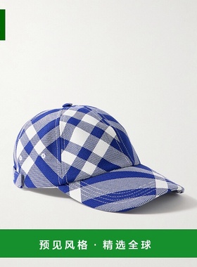 1h可退 香港直邮Burberry 巴宝莉 女士 格紋彎簷棒球帽 8079477