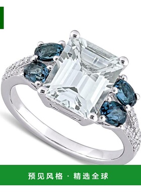 1h可退 【美国直邮】Macy's|海蓝宝石（3 克拉总重）、蓝色托帕石