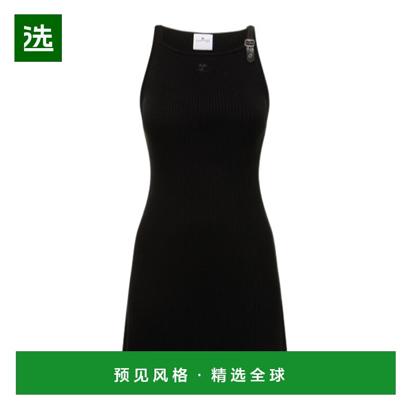 香港直邮Courreges 罗纹针织迷你连衣裙 79I-YZ0008