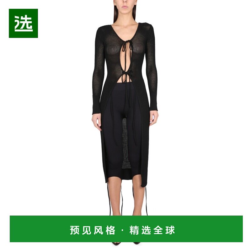 1h可退 香港直邮ANDREĀDAMO 女士 长款穿孔毛线衫 ADPS23CA029472