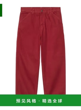香港直邮CARHARTT 男士休闲裤 I035637H806 AW2025 红色 OG 单膝