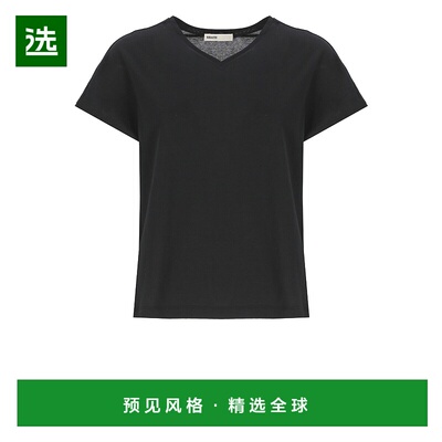 1h可退 香港直邮KHAITE 女士 V领T恤 2377166 black黑色 舒适时尚