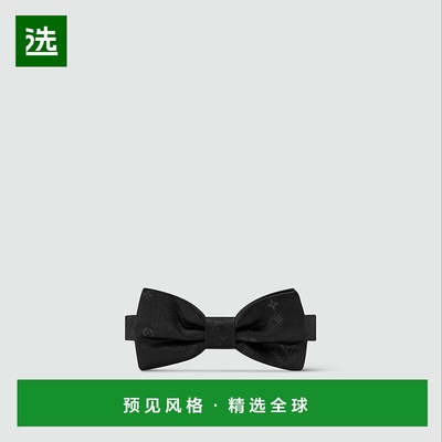 1h可退 欧洲直邮LV路易威登男士黑色真丝材质商务高级感领带夹新