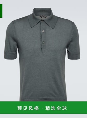 1h可退 香港直邮Tom Ford 汤姆·福特 男士 羊绒真丝Polo衫 00099