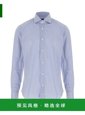 香港直邮BARBA 男士衬衫 47103I1U1302 SS2025 蓝色 Printed popl