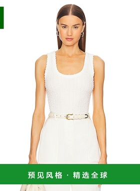 1h可退 香港直邮enza costa 女士 起皱背心 PKV3948 white白色 舒
