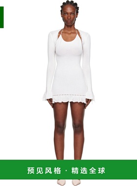 1h可退 香港直邮Danielle Guizio 女士 白色 Crochet Halter 连衣