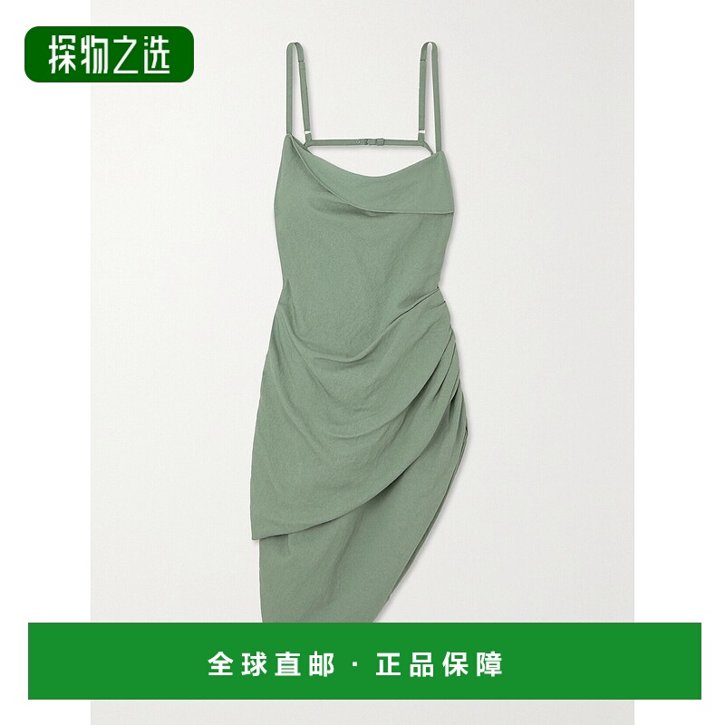 1h可退 香港直邮Jacquemus 女士 Saudade 不对称垂坠梭织迷你连衣