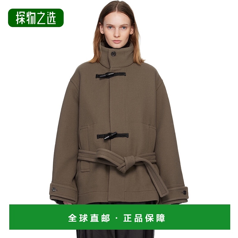 香港直邮Lemaire 女士 灰褐色栓扣夹克 CO1113LF1116羊毛
