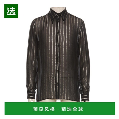 香港直邮VALENTINO 男士衬衫 VABS20B9HN06 SS2026 黑色 长袖衬衫