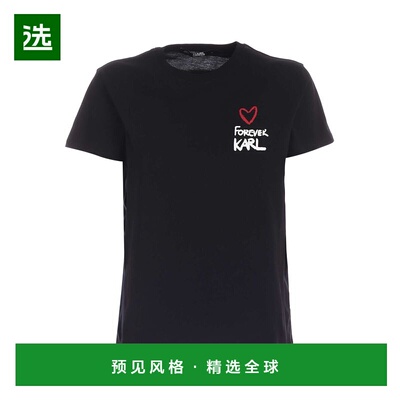 香港直邮KARL LAGERFELD 女士T恤 205W1702999 SS2021 黑色