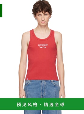 1h可退 香港直邮Charles Jeffrey Loverboy 男士 红色徽标背心 54