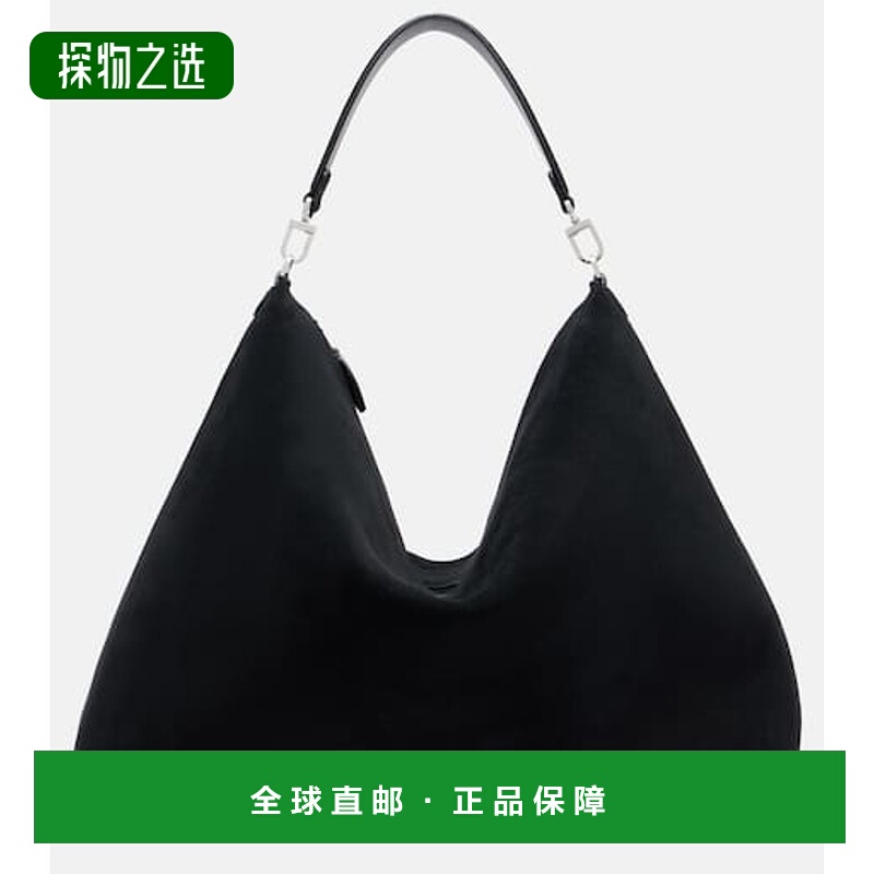 1h可退香港直邮TOTÊME女士 Bevel绒面革手提包 black黑色舒适