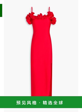 1h可退 香港直邮Coperni 女士 荷叶边弹性针织中长连衣裙 COPR113