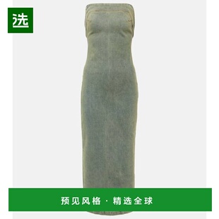 1h可退 香港直邮Entire Studios 女士 无肩带牛仔中长连衣裙