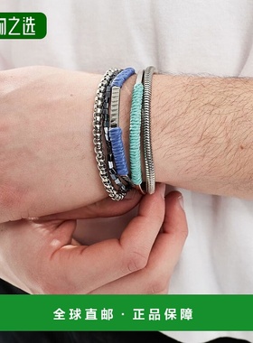 香港直邮ASOS 男士 festival 设计手镯珠饰混合多晶石手链(5件套)