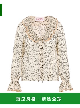 香港直邮valentino 华伦天奴 女士 印花真丝衫 6B0AB7H19B7内搭