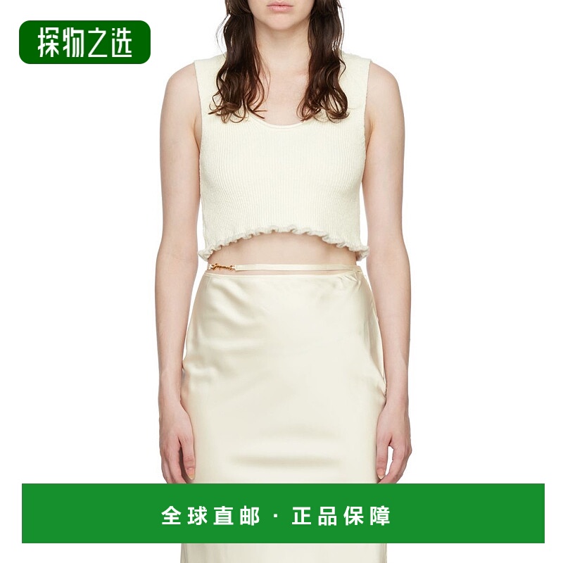 香港直邮Jacquemus 徽标罗纹短款背心 223KN113-2123