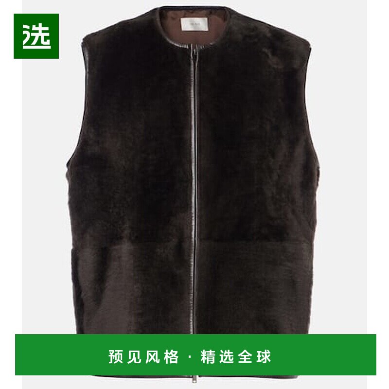 香港直邮The Row 女士 Andi 毛羊皮背心 brown棕色 舒适时尚