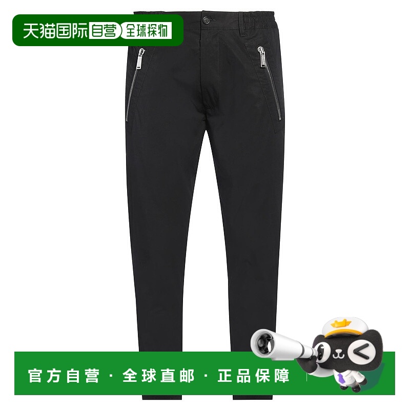 1h可退 香港直邮Dsquared2 二次方 男士 休闲长裤 black黑色 舒适