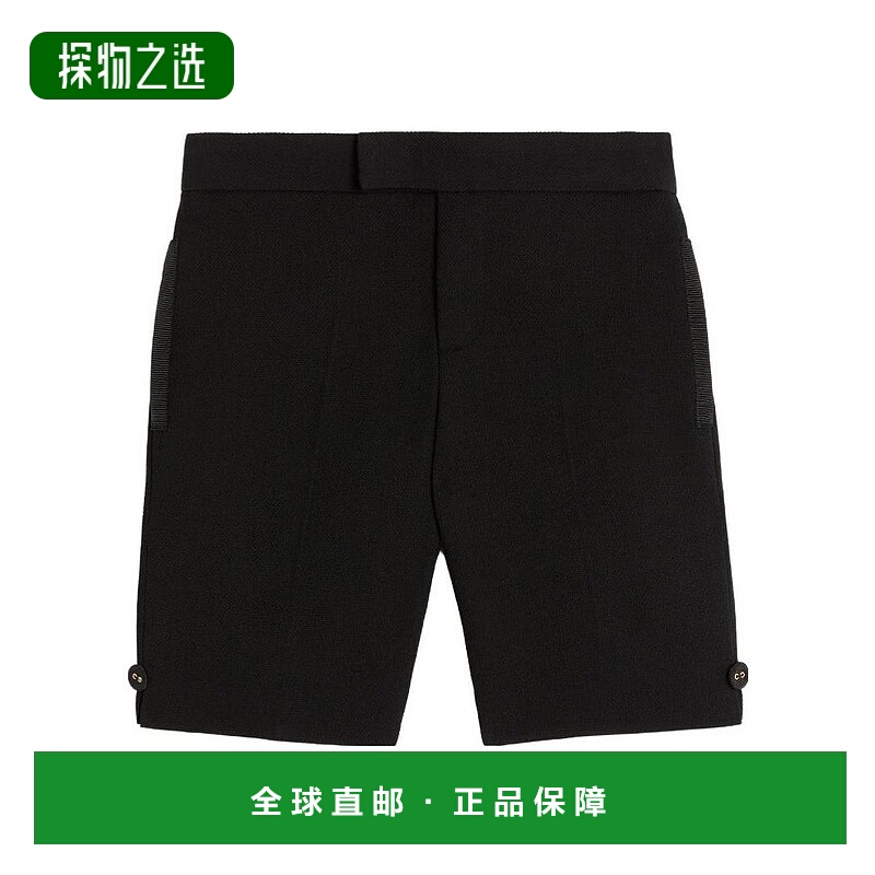 香港直邮Thom Browne 黑色徽标休闲短裤 KTC001B07893