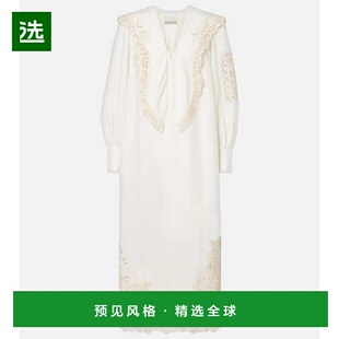 1h可退 香港直邮ALÉMAIS 女士 x LRNCE Rosemary 刺绣亚麻中长连