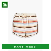 1h可退 深紫色条纹棉混纺厚绒布短 女士 香港直邮VERONICA BEARD