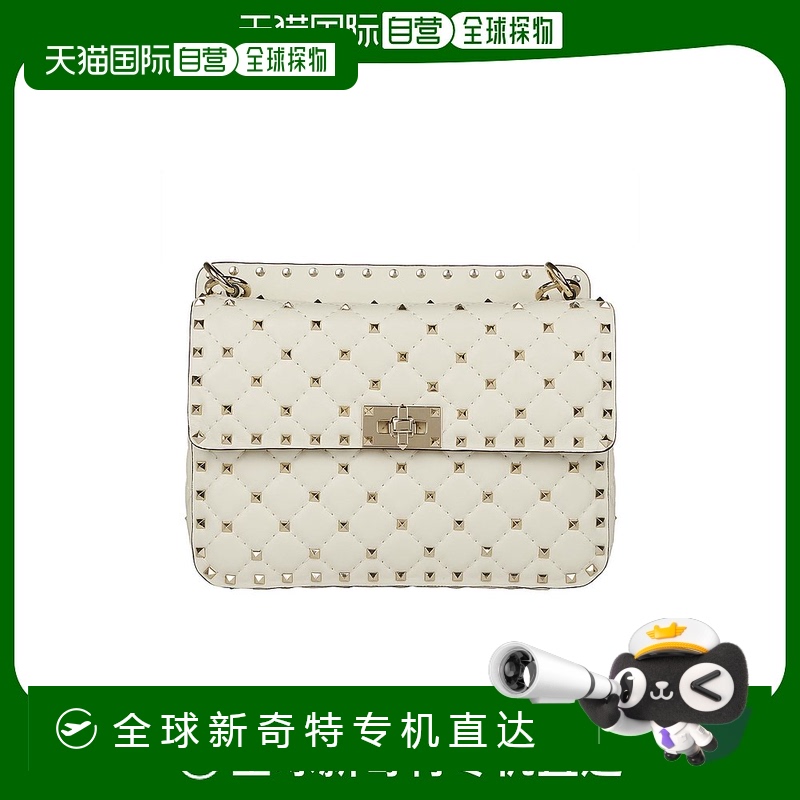 【99新未使用】香港直邮Valentino 铆钉方形单肩包 QW