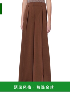 香港直邮Max Mara 裤腰袢休闲裤 NATALE羊毛阔腿裤西装裤