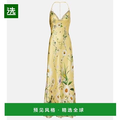 1h可退 香港直邮camilla and marc 女士 花朵真丝缎面查米尤斯绸