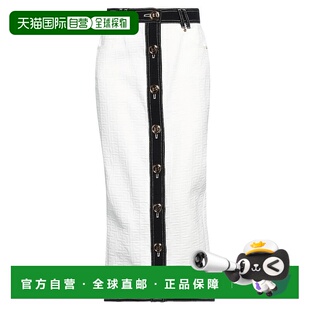 香港直邮Balmain white白色 巴尔曼 中长半身裙 舒适 女士 1h可退