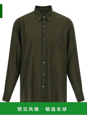 1h可退 香港直邮TOM FORD 男士衬衫 HSO002FMT058GAL SS2026 绿色