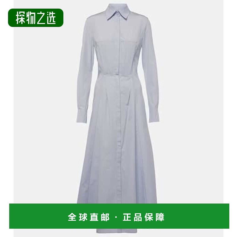 1h可退 香港直邮Gabriela Hearst 女士 Eugene 棉质衬衫式连衣裙