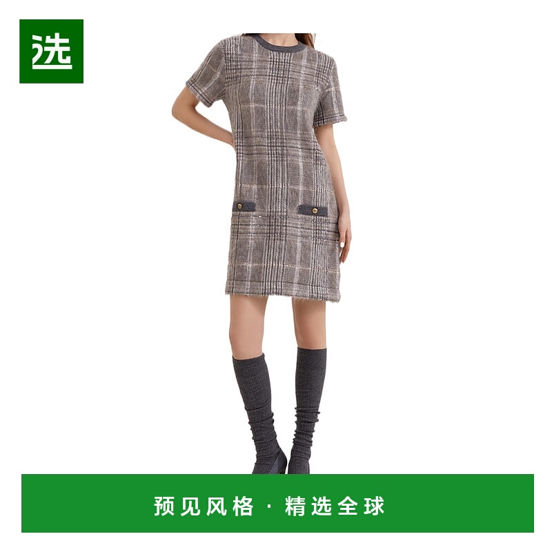 香港直邮Brunello Cucinelli 圆领短袖连衣裙 MBP234A90