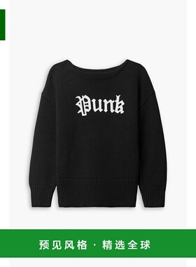 1h可退 香港直邮R13 女士 嵌花棉质毛衣 R13WY196Y016ABLACK